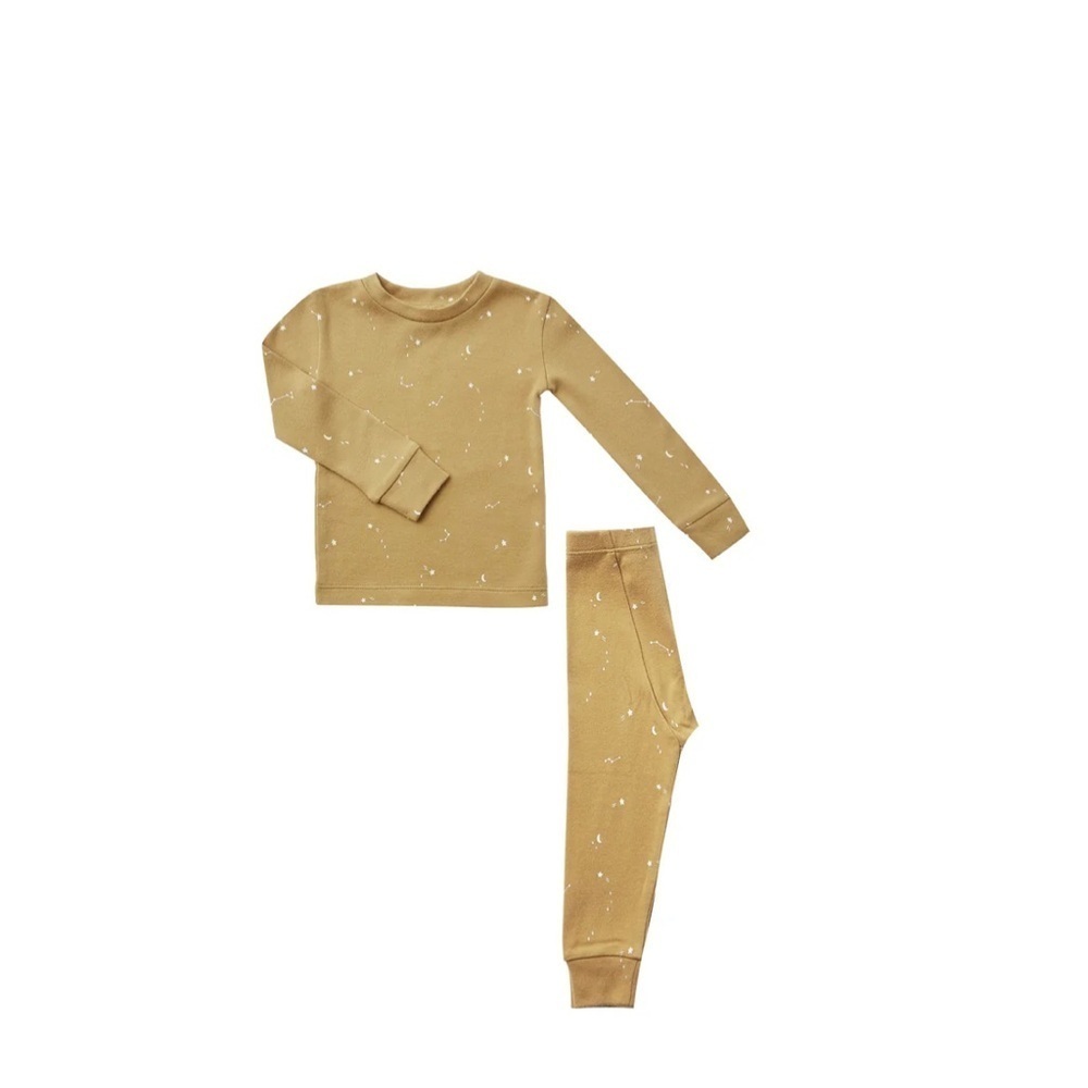 Rylee + Cru Kids Pajama Set in Warm Yellow. 6 to 12 months